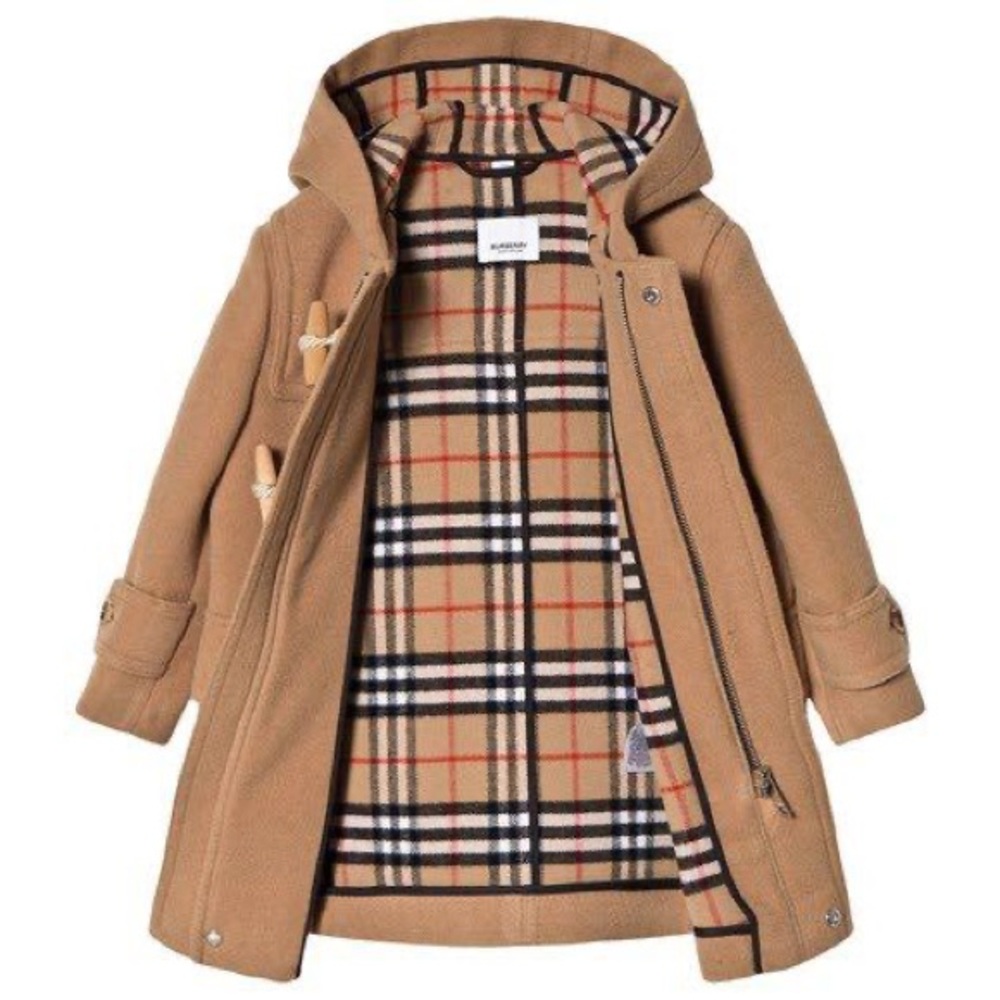Burberry Burford Classic Wool Duffle Coat Antique Yellow
